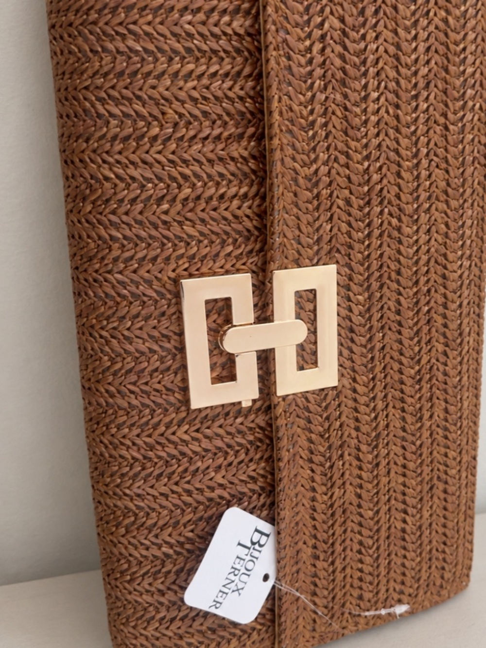 Bijoux Terner Brown Woven Clutch